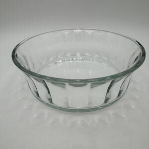 Vintage Indiana Glass Kings Crown Thumbprint Serving Bowl Clear 7.5" diam